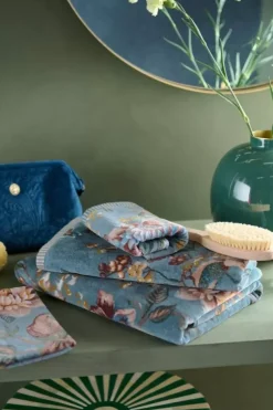 Pip Studio Badhanddoek Secret Garden 55X100Cm Blauw Hot