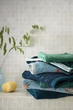 Pip Studio Badhanddoek Secret Garden 55X100Cm Blauw Hot