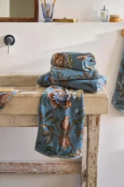 Pip Studio Badhanddoek Secret Garden 55X100Cm Blauw Hot
