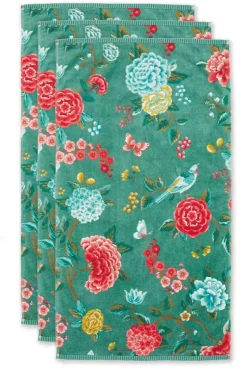 Pip Studio Badhanddoek Set/3 Good Evening 55X100 Cm Groen Best
