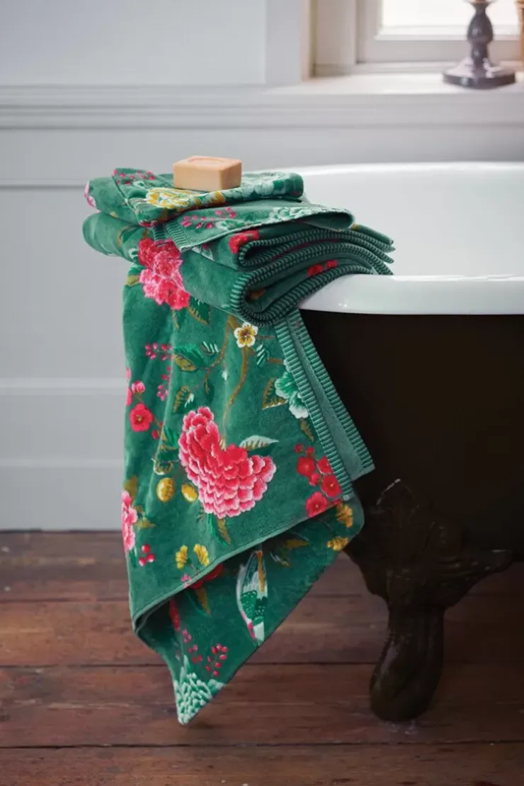 Pip Studio Badhanddoek Set/3 Good Evening 55X100 Cm Groen Best