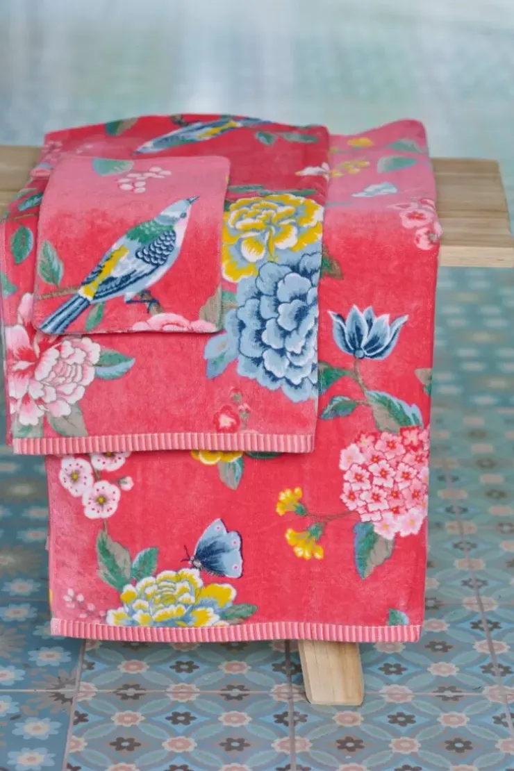 Pip Studio Badhanddoek Set/3 Good Evening 55X100 Cm Koraal Best