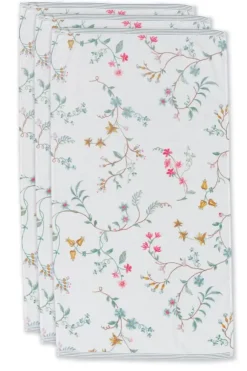 Pip Studio Badhanddoek Set/3 Les Fleurs 55X100 Cm Wit Hot