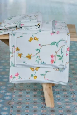 Pip Studio Badhanddoek Set/3 Les Fleurs 55X100 Cm Wit Hot