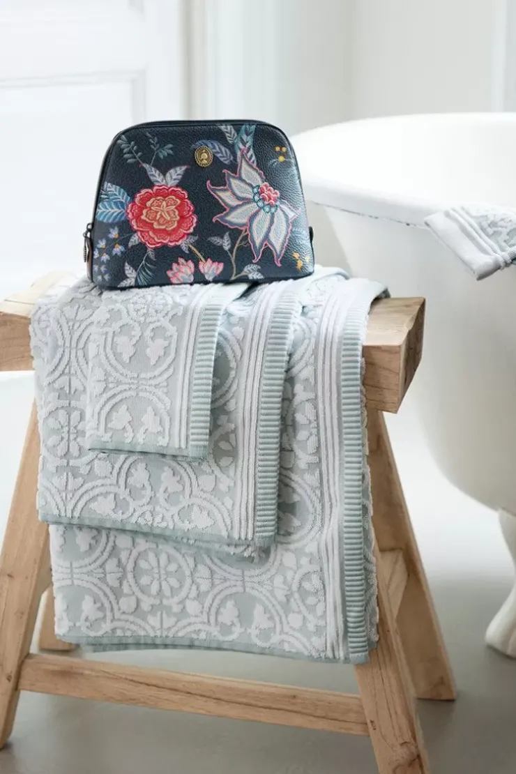 Pip Studio Badhanddoek Set/3 Tile De Pip Licht 55X100 Cm Blauw Sale