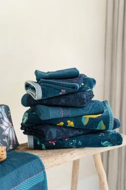Pip Studio Badhanddoek Set/3 Tile De Pip Donker 55X100 Cm Blauw Best