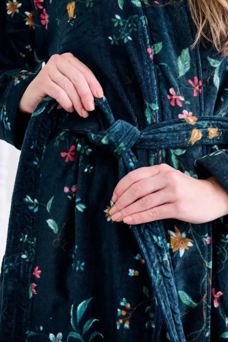 Pip Studio Badjas Les Fleurs Donker Blauw Hot