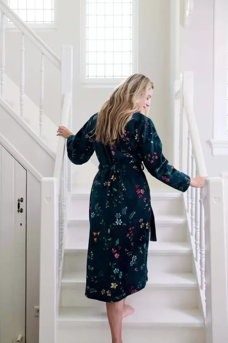 Pip Studio Badjas Les Fleurs Donker Blauw Hot