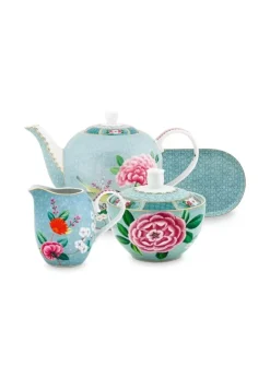 Pip Studio Blushing Birds Thee Set/4 Blauw Hot