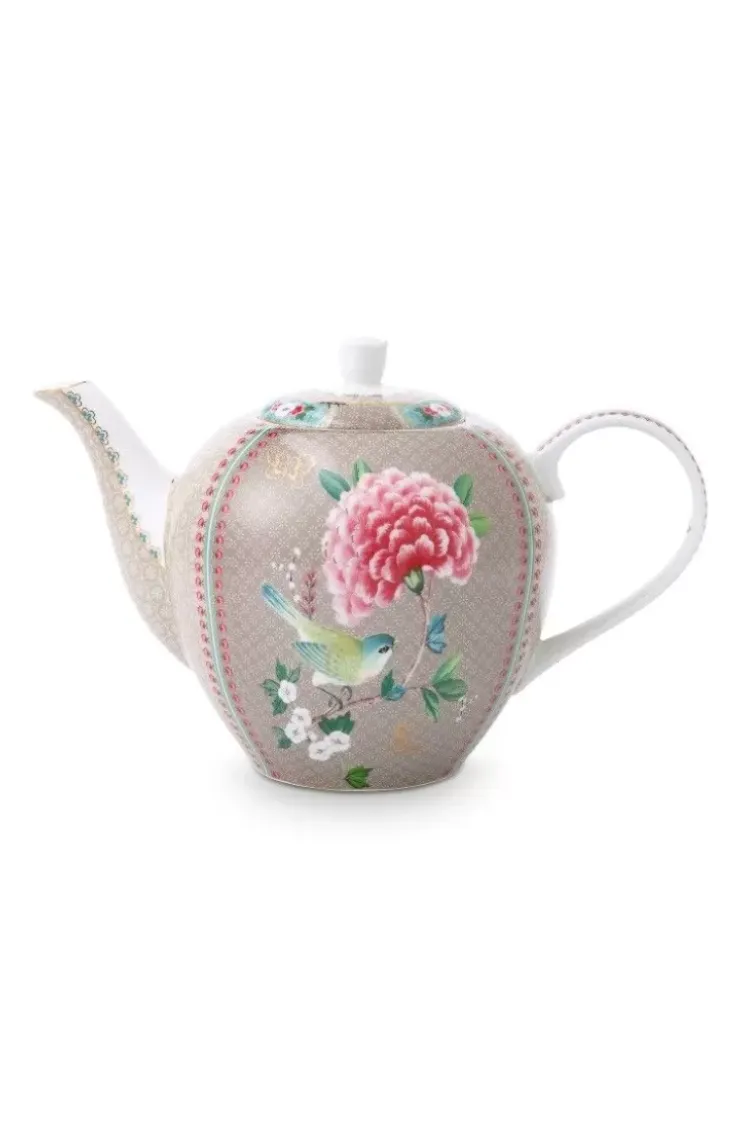 Pip Studio Blushing Birds Theepot Groot Khaki New