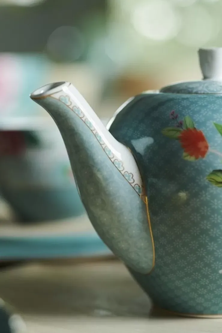 Pip Studio Blushing Birds Theepot Klein Blauw Hot