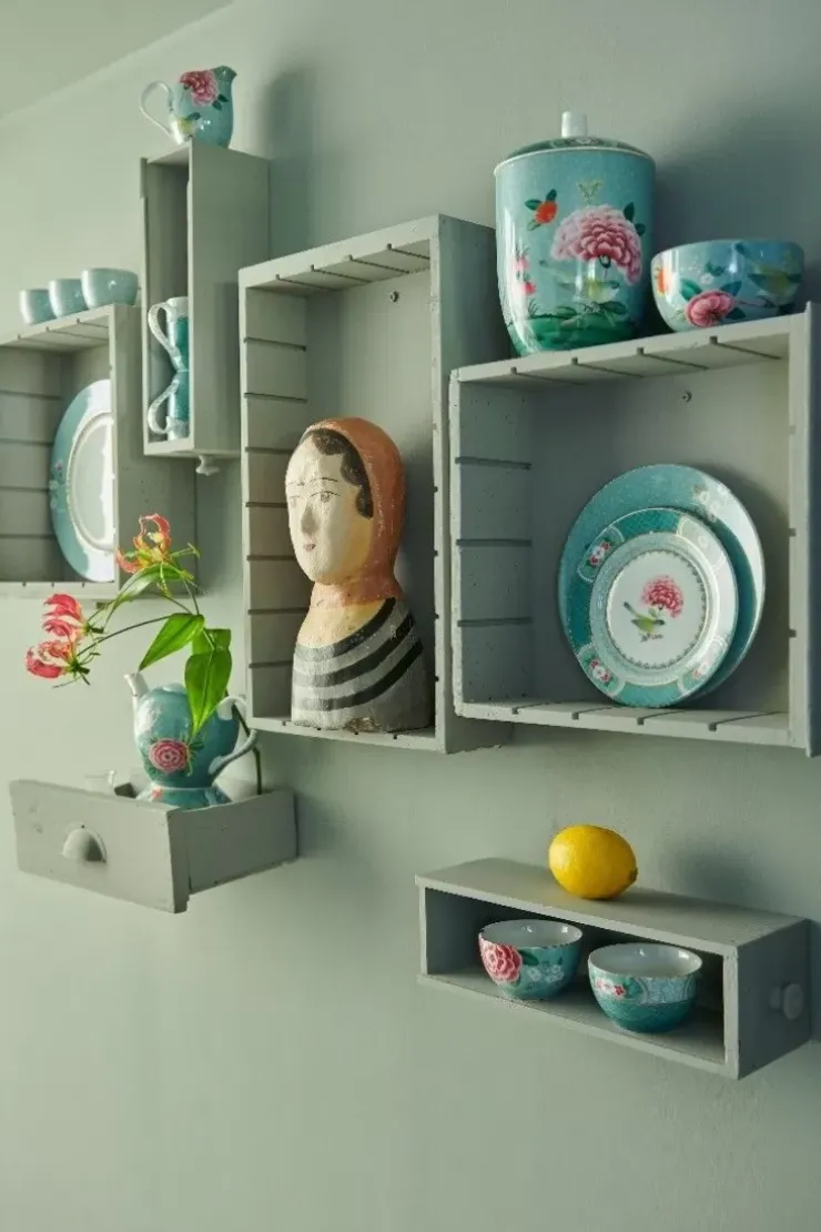 Pip Studio Blushing Birds Theepot Klein Blauw Hot