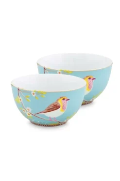 Pip Studio Early Bird Set/2 Kommen 15 Cm Blauw Best