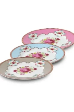 Pip Studio Floral Gebaksbord 17 Cm Khaki