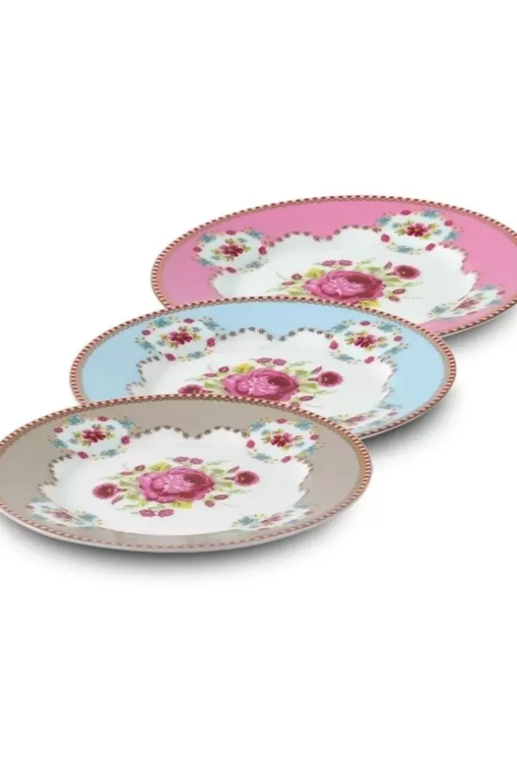 Pip Studio Floral Gebaksbord 17 Cm Khaki