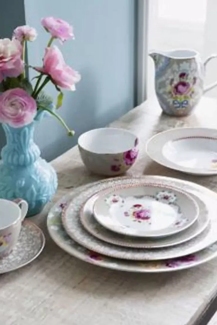 Pip Studio Floral Gebaksbord 17 Cm Khaki