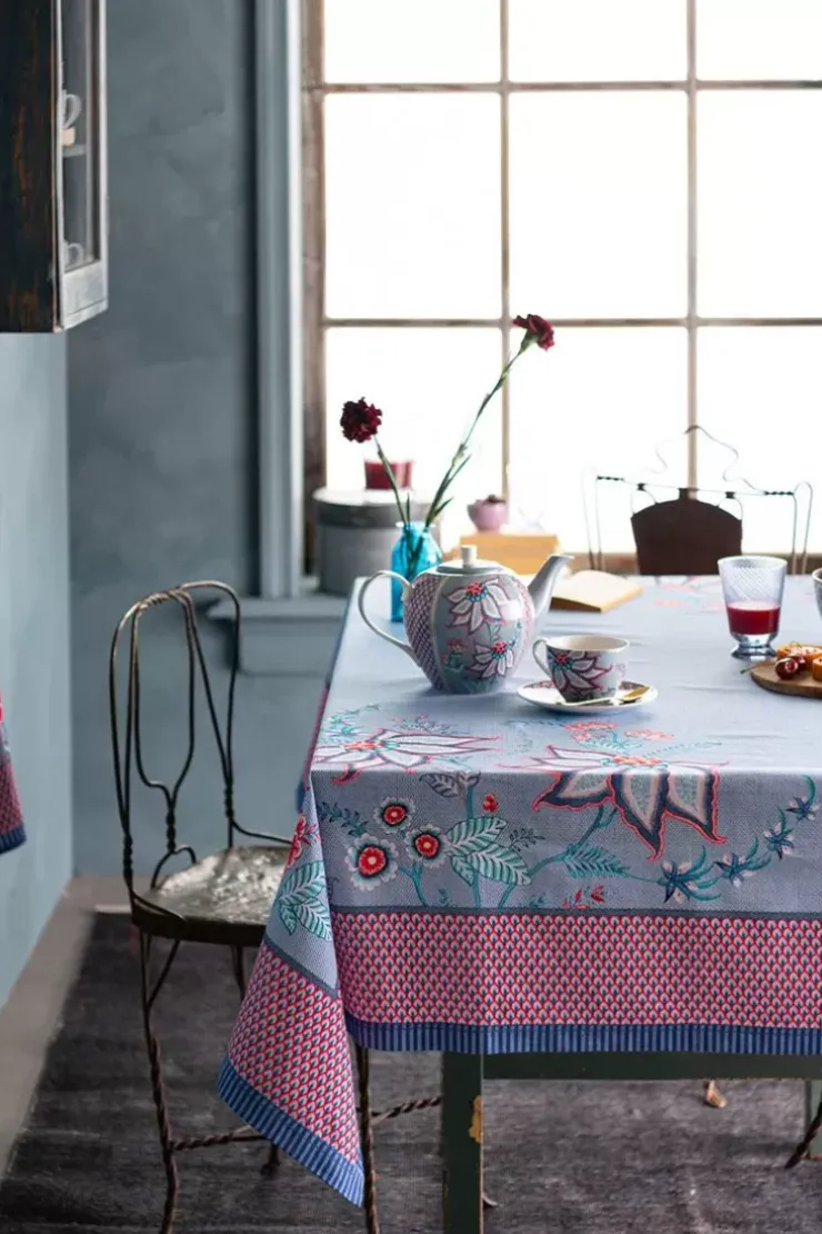 Pip Studio Flower Festival Cappuccino Kop & Schotel Lichtblauw Outlet