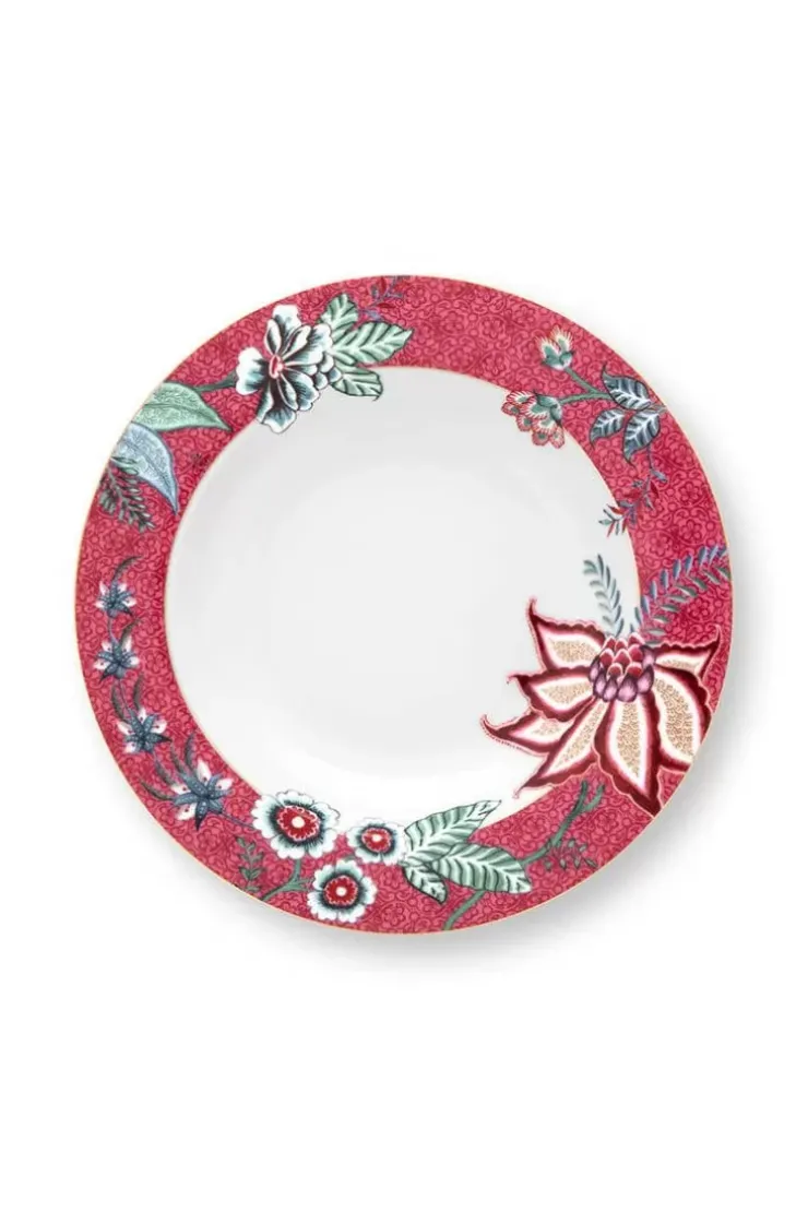 Pip Studio Flower Festival Diep Bord Donker 21.5 Cm Roze New