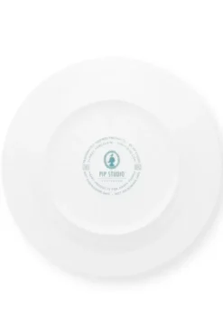 Pip Studio Flower Festival Dinerbord Rood/Lichtblauw 26.5 Cm Multi New