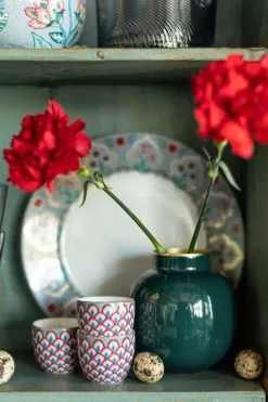 Pip Studio Flower Festival Eierdopje Rood/Licht Blauw Outlet