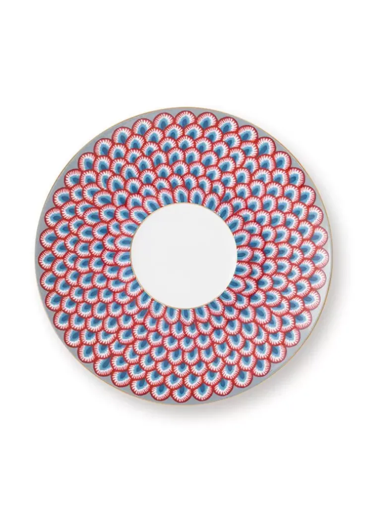 Pip Studio Flower Festival Espresso Kop & Schotel Licht Blauw