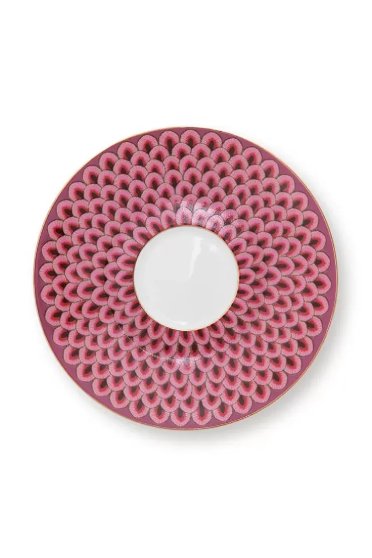 Pip Studio Flower Festival Espresso Kop & Schotel Donker Roze Online