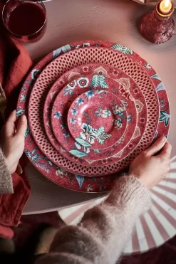 Pip Studio Flower Festival Gebaksbord Donker 17 Cm Roze Best