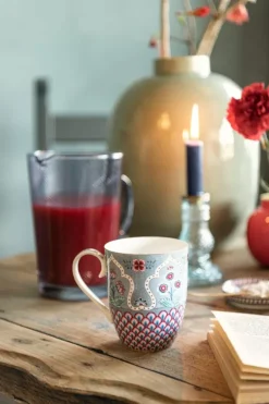 Pip Studio Flower Festival Mok Groot Deco Licht Blauw Discount