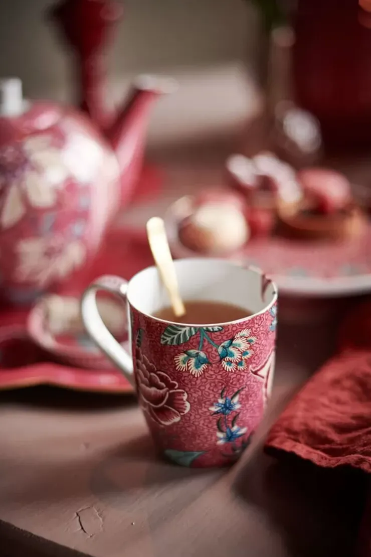 Pip Studio Flower Festival Mok Klein Donker Roze Best