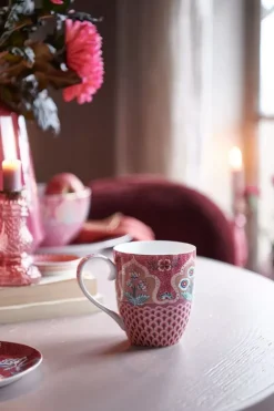 Pip Studio Flower Festival Mok Xl Deco Donker Roze Outlet