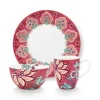 Pip Studio Flower Festival Ontbijt Set/3 Donker Roze Sale