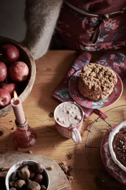 Pip Studio Flower Festival Ontbijtbord Donker 21 Cm Roze New