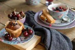 Pip Studio Flower Festival Ontbijtbord Licht 21 Cm Blauw