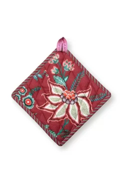 Pip Studio Flower Festival Pot Holder Square Dark Pink