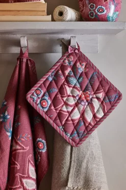 Pip Studio Flower Festival Pot Holder Square Dark Pink