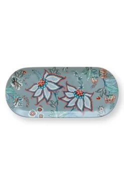 Pip Studio Flower Festival Rechthoekig Taartplateau Licht Blauw Best
