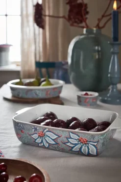 Pip Studio Flower Festival Serveerschaal Rechthoekig Licht Blauw Clearance