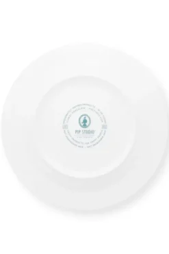 Pip Studio Flower Festival Set/4 Dinerborden Rood/Licht 26.5Cm Blauw