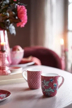 Pip Studio Flower Festival Set/2 Mokken Klein Donker Roze Hot