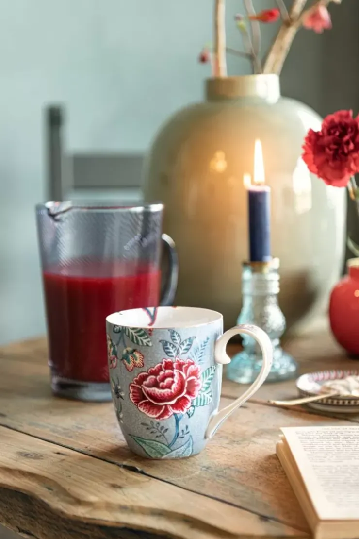 Pip Studio Flower Festival Set/2 Mokken Xl Licht Blauw Hot