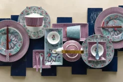 Pip Studio Flower Festival Set/4 Ontbijtborden Licht 21Cm Blauw Online