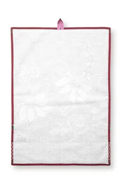 Pip Studio Flower Festival Tea Towel Dark Pink Roze Online