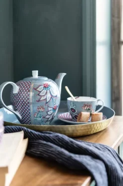 Pip Studio Flower Festival Theepot Groot Licht Blauw Best