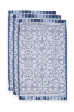 Pip Studio Gastendoek Set/3 Tile De Pip 30X50 Cm Blauw New