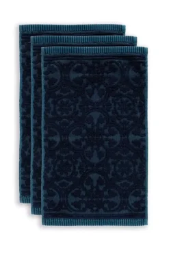 Pip Studio Gastendoek Set/3 Tile De Pip Donker 30X50 Cm Blauw New