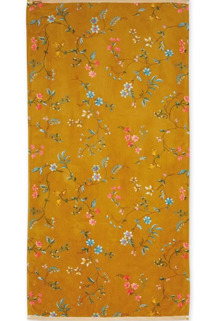 Pip Studio Grote Handdoek Les Fleurs 70X140 Cm Geel Best