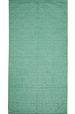 Pip Studio Grote Handdoek Tile De Pip 70X140 Cm Groen Best