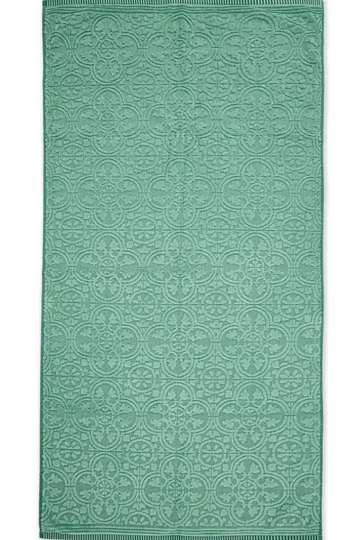 Pip Studio Grote Handdoek Tile De Pip 70X140 Cm Groen Best