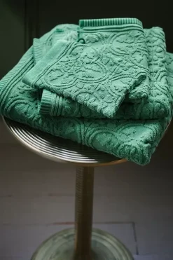 Pip Studio Grote Handdoek Tile De Pip 70X140 Cm Groen Best