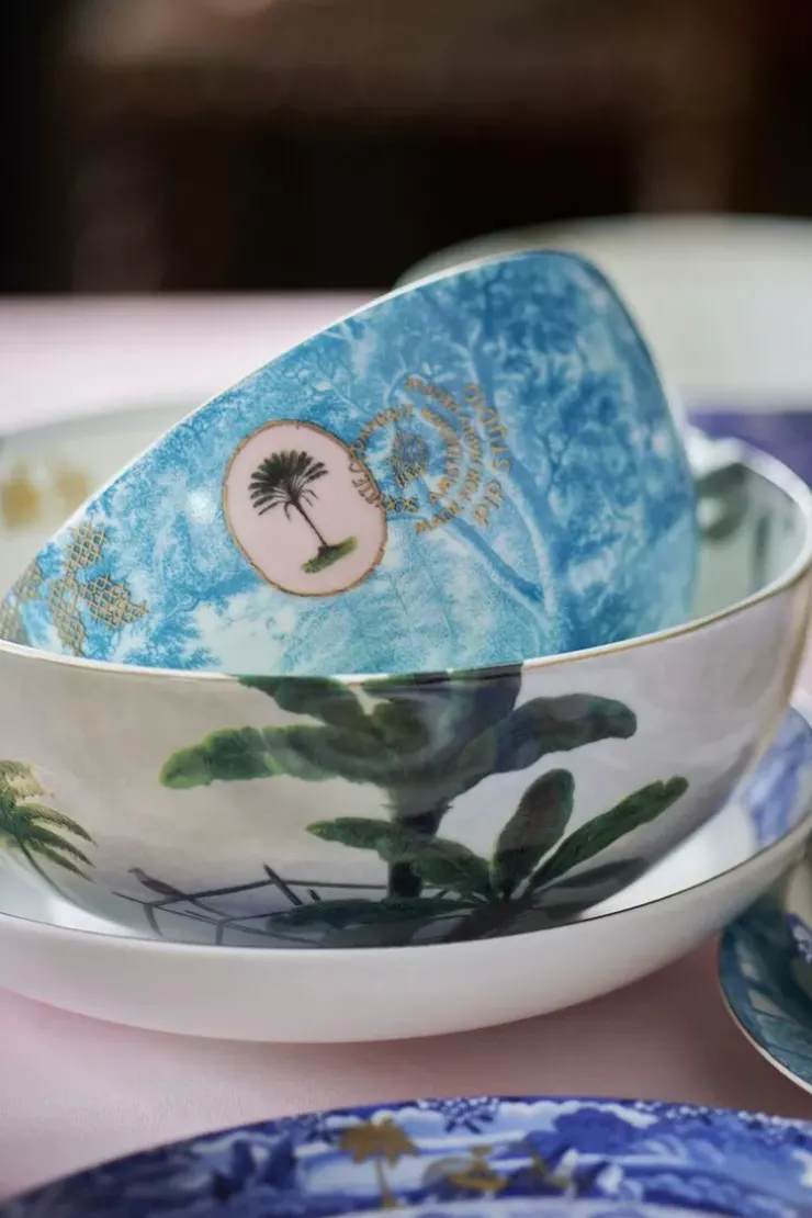 Pip Studio Heritage Kom Palm Groen 23 Cm Clearance